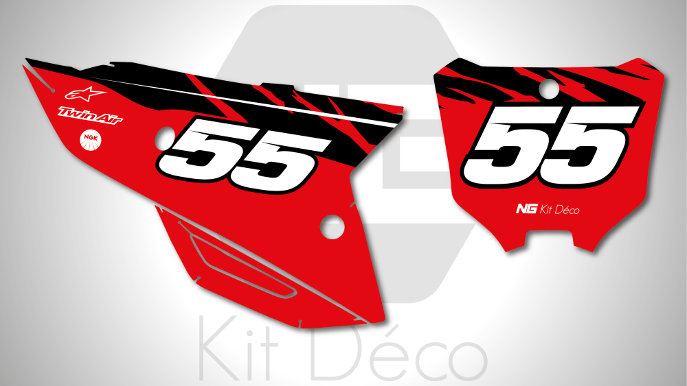kit déco fond de plaque numéro honda 250 450 crf 2021 2022 2023 2024 motocross ng halfback mx decals stickers graphics autocollant adhesifs_Plan de travail 1