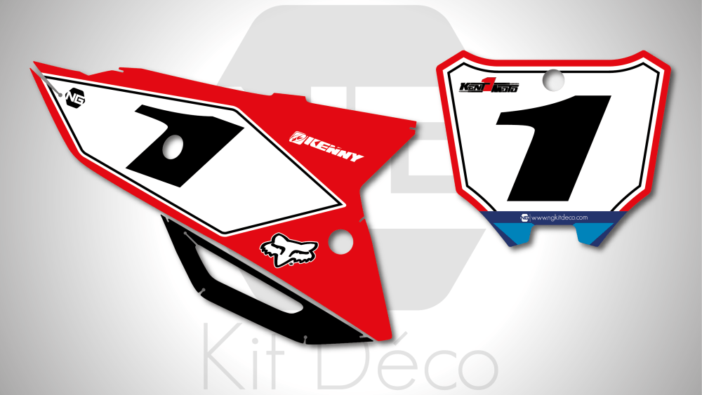 kit déco fond de plaque numéro honda 250 450 crf 2021 2022 2023 2024 motocross ng kent1moto 2023 mx decals stickers graphics autocollant adhesifs_Plan de travail 1