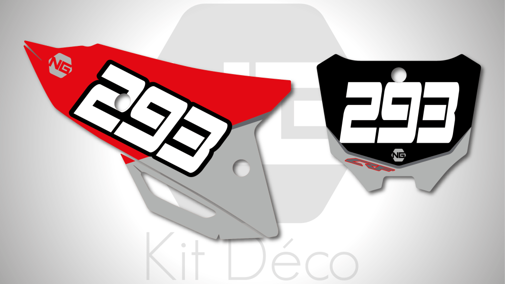 kit déco fond de plaque numéro honda 250 450 crf 2021 2022 2023 2024 motocross ng volt mx decals stickers graphics autocollant adhesifs_Plan de travail 1
