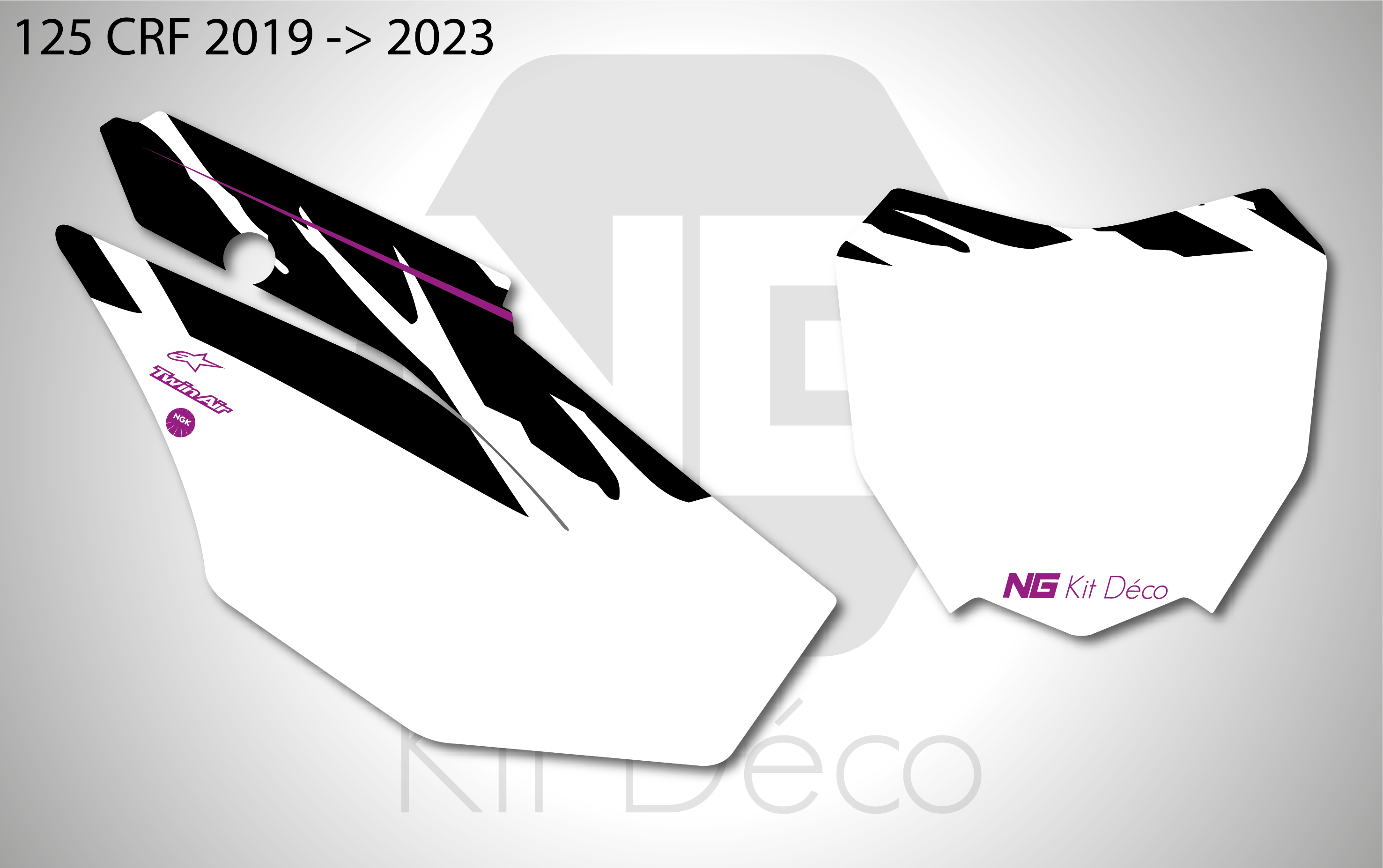 kit déco fond de plaque numéro honda 125 crf 2019 2020 2021 2022 2023 2024 motocross ng halfback 2 mx decals stickers graphcis autocollant adhesifs_Plan de travail 1