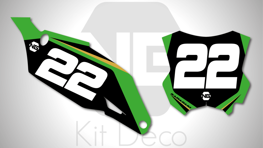 kit déco fond de plaque numéro kawasaki 250 450 kxf 2019 2020 2021 2022 2023 motocross ng origine 2022 mx decals stickers graphics autocollant adhesifs_Plan de travail 1