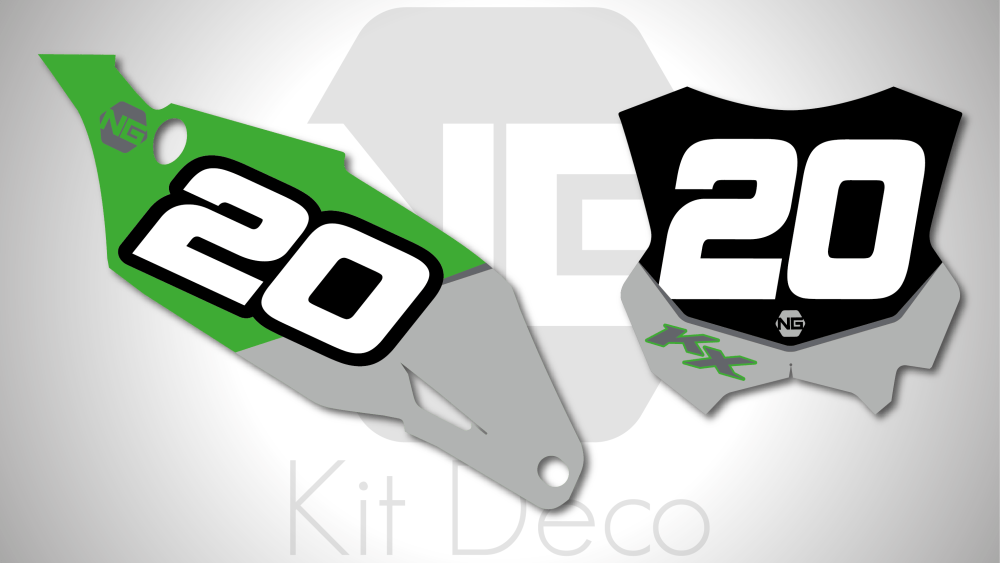 kit déco fond de plaque numéro kawasaki 250 450 kxf 2019 2020 2021 2022 2023 motocross ng volt mx decals stickers graphics autocollant adhesifs_Plan de travail 1