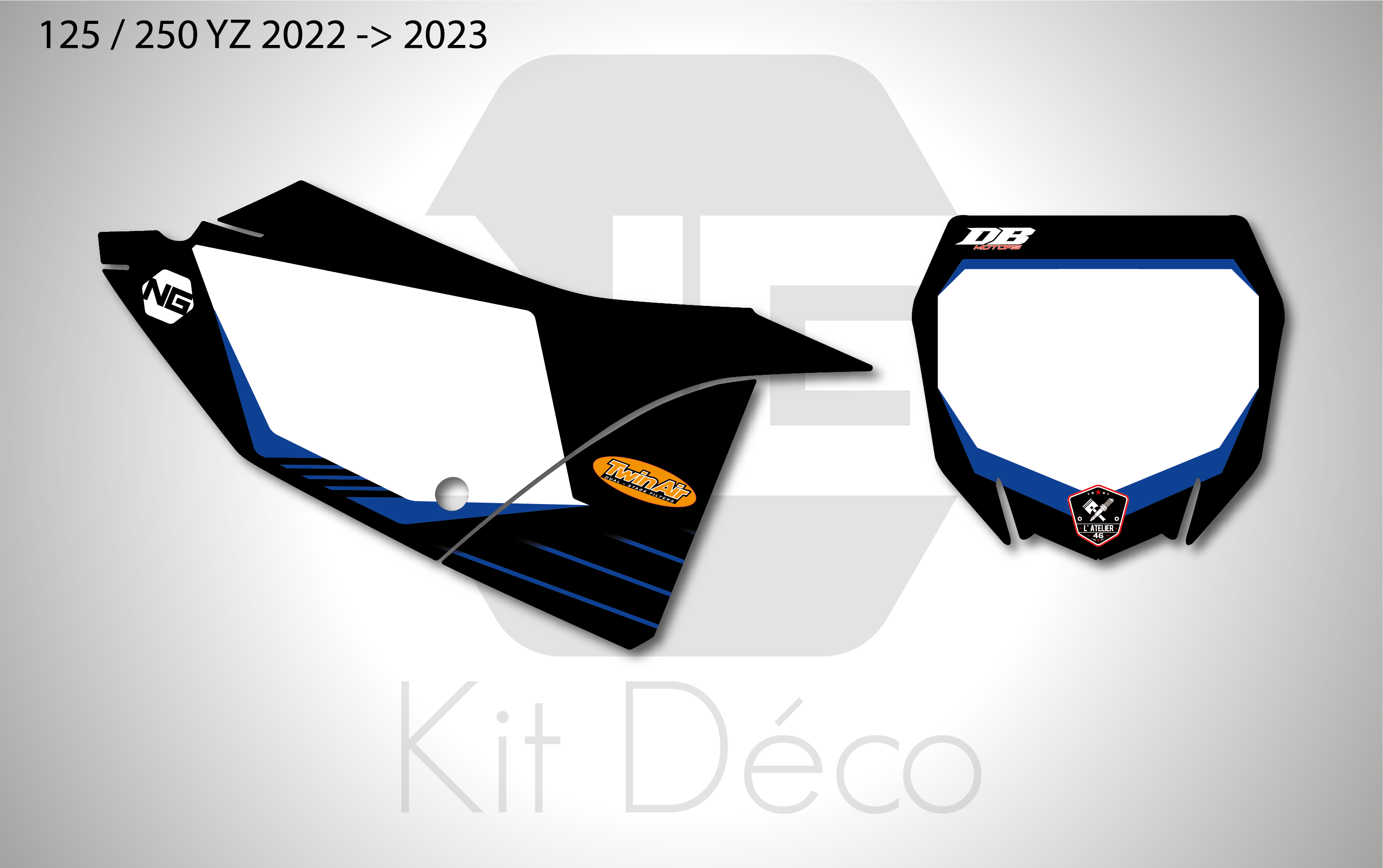 kit déco fond de plaque numéro 125 250 yz 2022 2023 2024 yamaha motocross ng l'atelier 46 22 mx decals stickers graphics autocollant adhesifs_Plan de travail 1