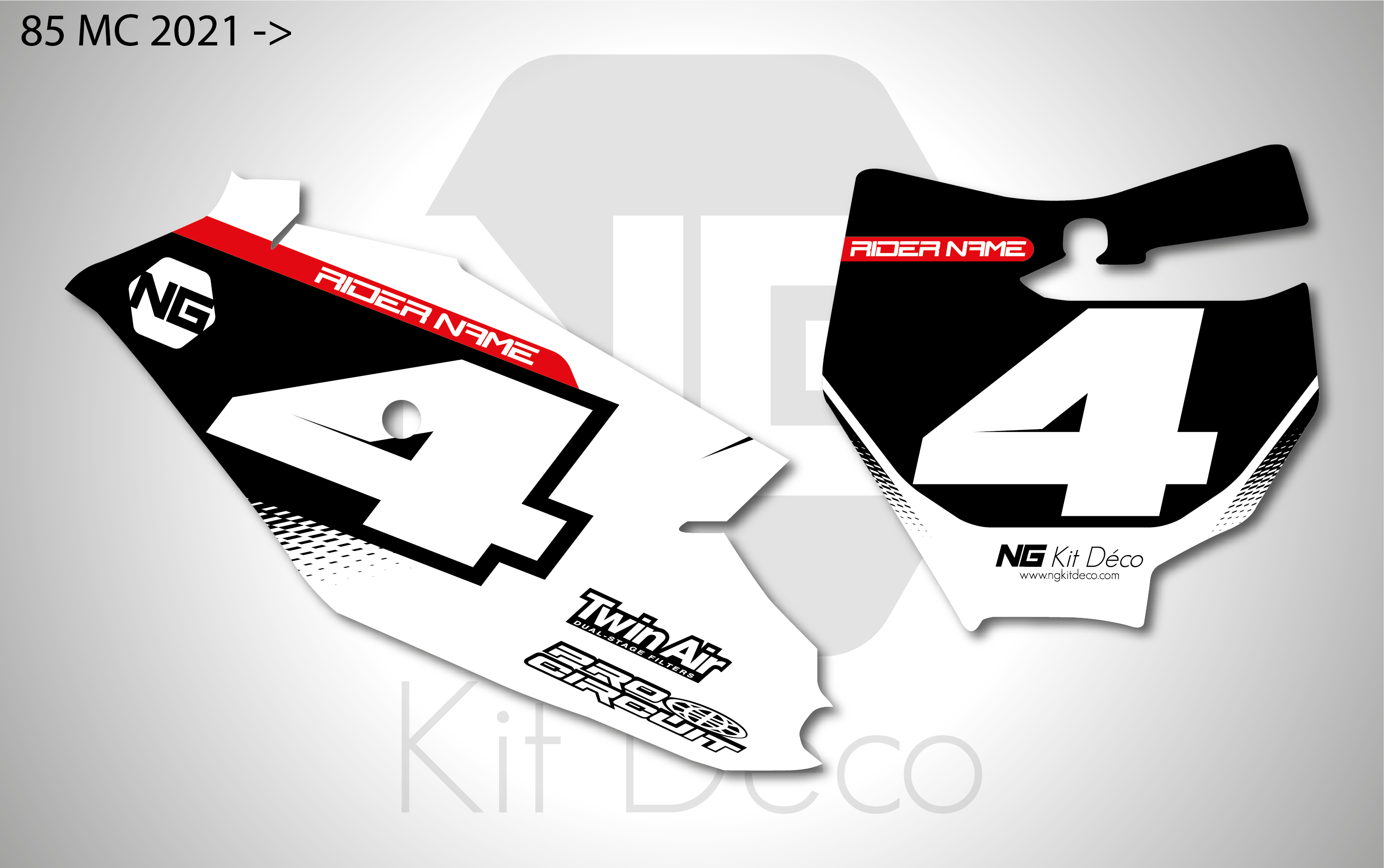 kit déco fond de plaque numéro 85 mc 2021 2022 2023 2024 gasgas motocross ng vibes 2 decals mx stickers graphics autocollant adhesifs_Plan de travail 1