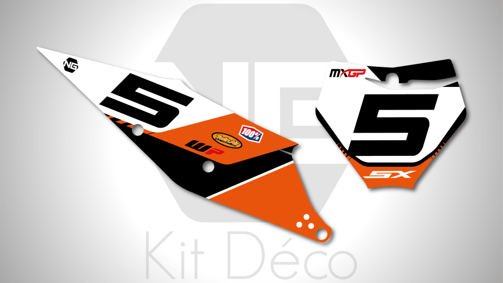 kit déco fond de plaque nuémro ktm 125 250 350 450 sx sxf 2019 2020 2021 2022 ng motocross push mx decals stickers graphics autocollant adhesifs_Plan de travail 1