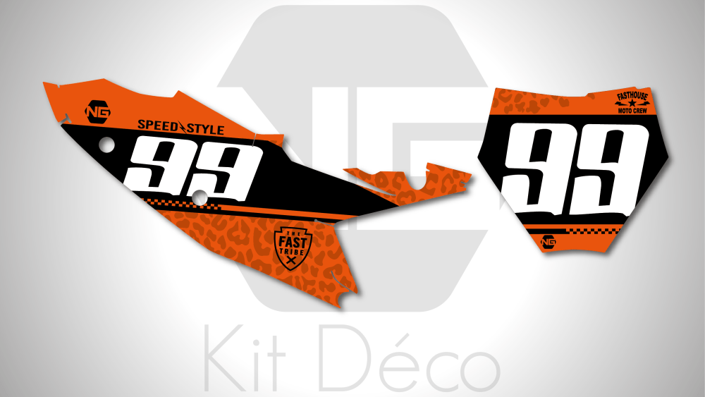 kit déco fond de plaque nuémro ktm 125 250 350 450 sx sxf 2023 2024 ng motocross fasthouse 22 mx decals stickers graphics autocollant adhesifs_Plan de travail 1