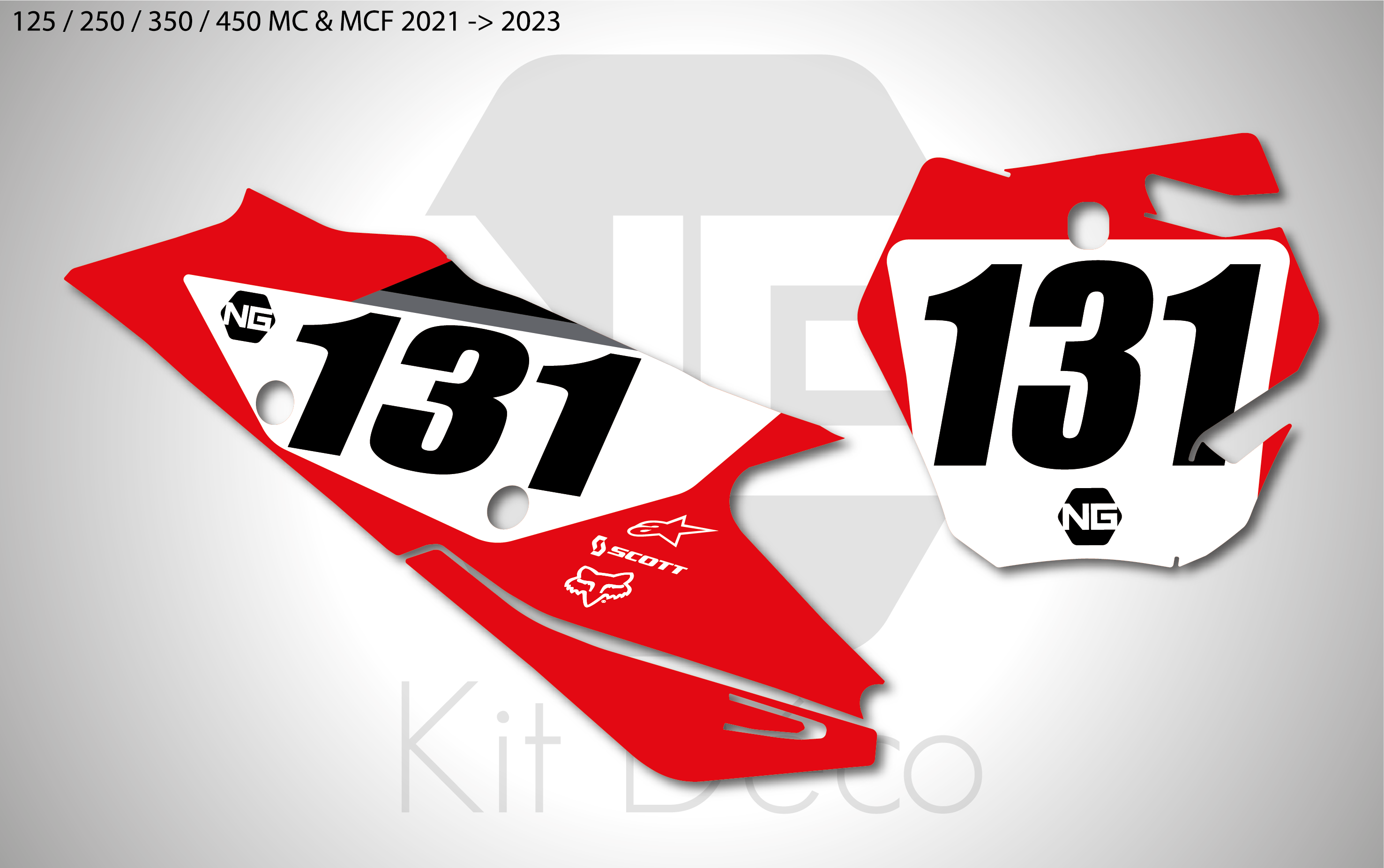 kit déco fond de plaque numéro 125 250 350 450 mc mcf 2021 2022 2023 gasgas motocross ng strat mx decals stickers graphics autocollant adhesifs_Plan de travail 1