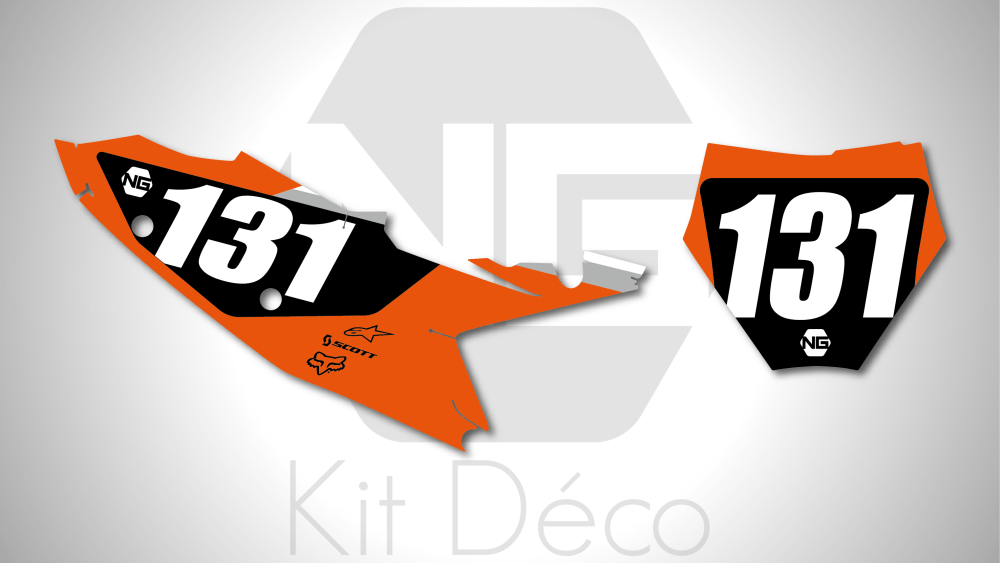 kit déco fond de plaque numéro 125 250 350 450 sx sxf 2023 2024 ktm ng motocross strat 2 mx decals stickers graphics autocollant adhesifs_Plan de travail 1