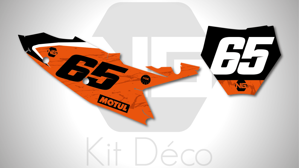 kit déco fond de plaque numéro 125 250 350 450 sxx sxf 2023 2024 ktm motocross ng decals marble 2 mx stickers graphics autocollant adhesifs