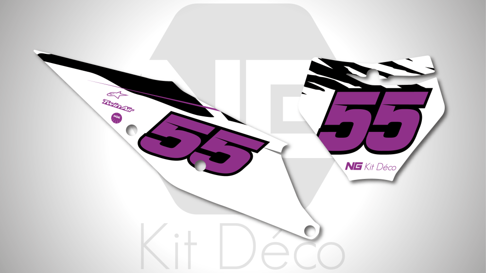 kit déco fond de plaque numéro ktm 125 250 350 450 sx sxf 2019 2020 2021 2022 ng motocross halfback 2 mx decals stickers graphcis autocollant adhesifs_Plan de travail 1