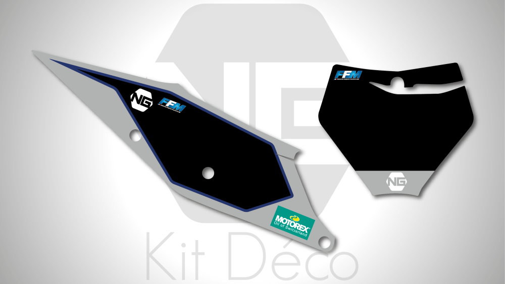 kit déco fond de plaque numéro ktm 125 250 350 450 sx sxf 2019 2020 2021 2022 ng motocross vdl 21 mx decals stickers graphcis autocollant adhesifs_Plan de travail 1