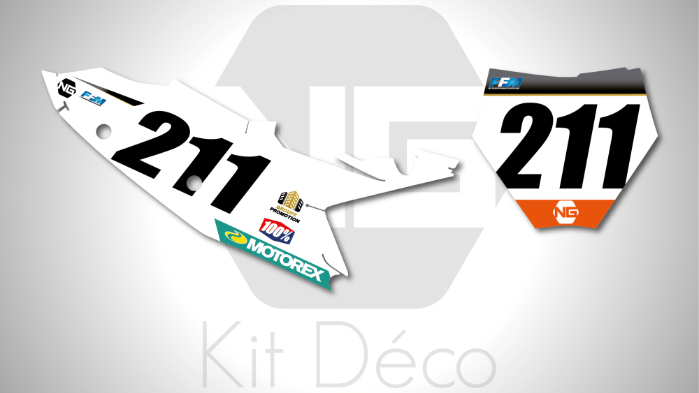 kit déco fond de plaque numéro ktm 125 250 350 450 sx sxf 2023 2024 ng motocross vdl 2022 decals stickers graphics autocollant adhesifs_Plan de travail 1