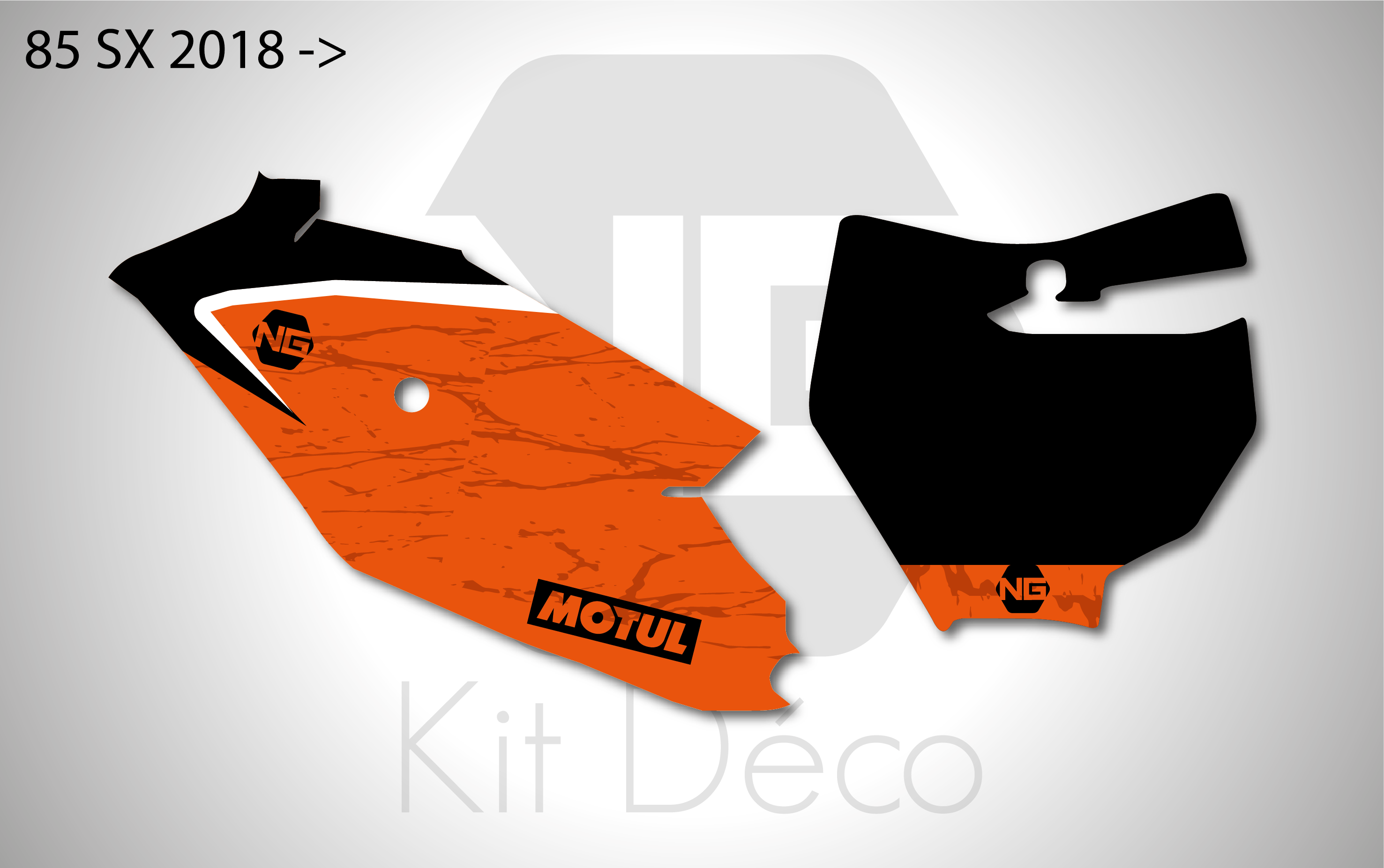kit déco fond de plaque numéro ktm 85 sx 2018 2019 2020 2021 2022 2023 2024 ng motocross marble 2 mx decals stickers graphcis autocollant adhesifs_Plan de travail 1