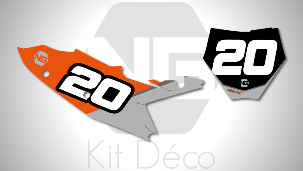 kit déco fond de plaques numéro 125 250 350 450 sx sxf 2023 2024 ktm motocross ng decals volt series mx stickers graphics autocollant adhesifs_Plan de travail 1
