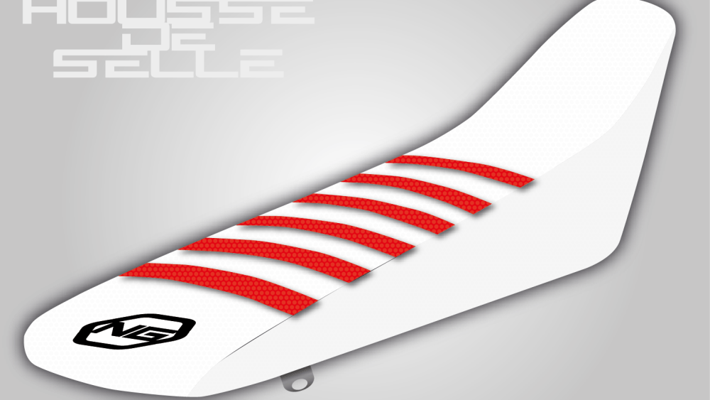 housse de selle gasgas mc mcf 125 250 350 450 blanche rouge ng seat cover-01