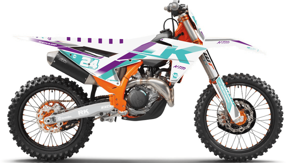 kit déco 125 250 350 450 sx sxf 2023 2024 ktm motocross ng decals rod 3 mx stickers graphics autocollant adhesifs montage_Plan de travail 1