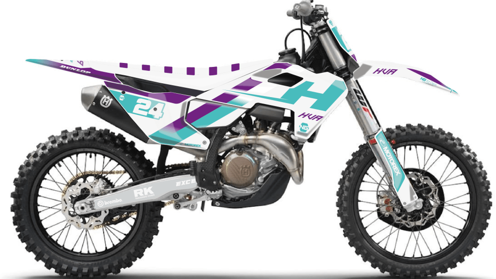 kit déco 125 250 350 450 tc fc 2023 2024 husqvarna motocross ng rod 3 mx decals stickers graphics autocollant adhesifs montage_Plan de travail 1