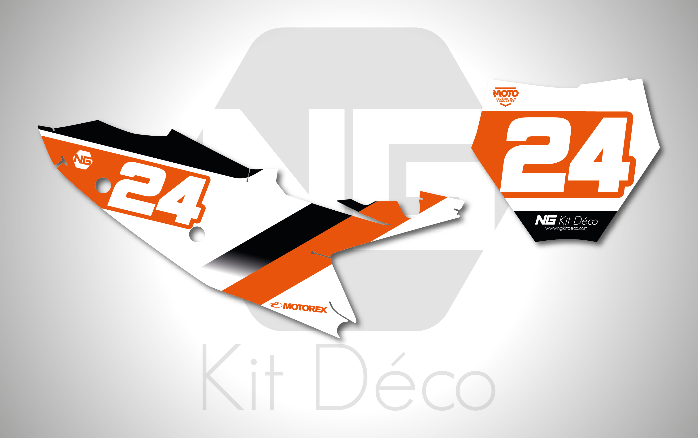 kit déco fond de plaque numéro 125 250 350 450 sx sxf 2023 2024 ktm motocross ng decals rod 2 mx stickers graphics autocollant adhesifs_Plan de travail 1