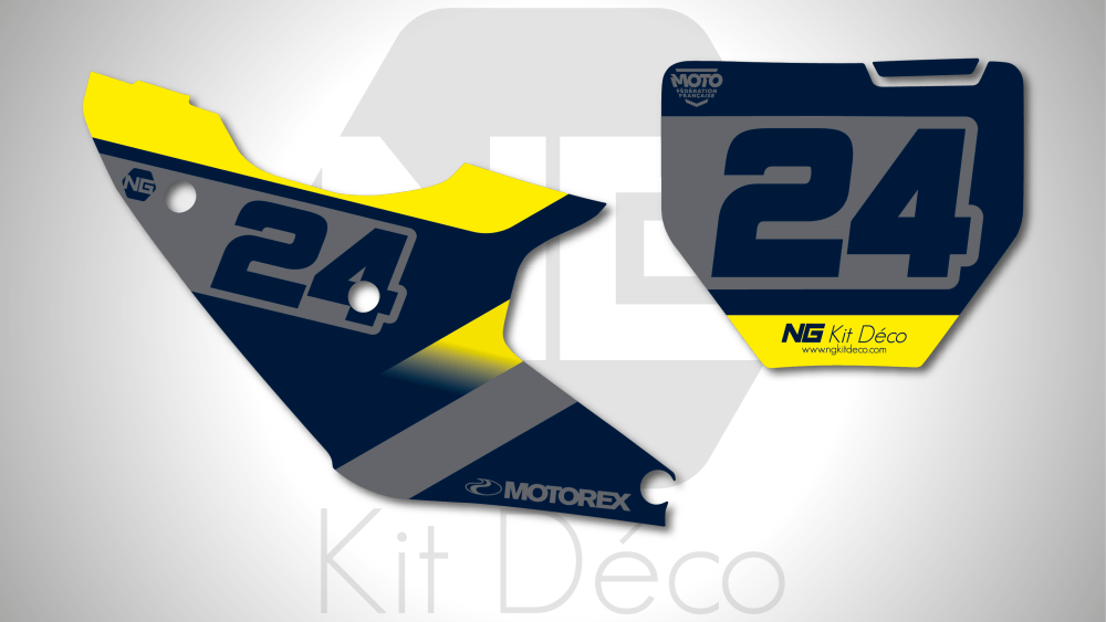 kit déco fond de plaque numéro 125 250 350 450 tc fc 2023 2024 husqvarna motocross ng rod 1 mx decals stickers graphics autocollant adhesifs_Plan de travail 1