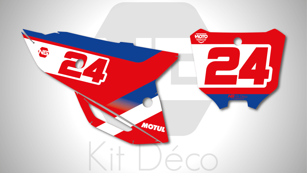 kit déco fond de plaque numéro 250 450 crf 2021 2022 2023 2024 honda motocross ng rod 1 mx decals stickers graphcis autocollant adhesifs_Plan de travail 1