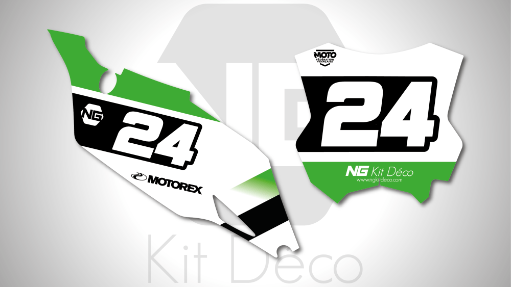 kit déco fond de plaque numéro 250 450 kxf kawasaki ng motocross rod 2 mx decals stickers graphics autocollant adhesifs_Plan de travail 1