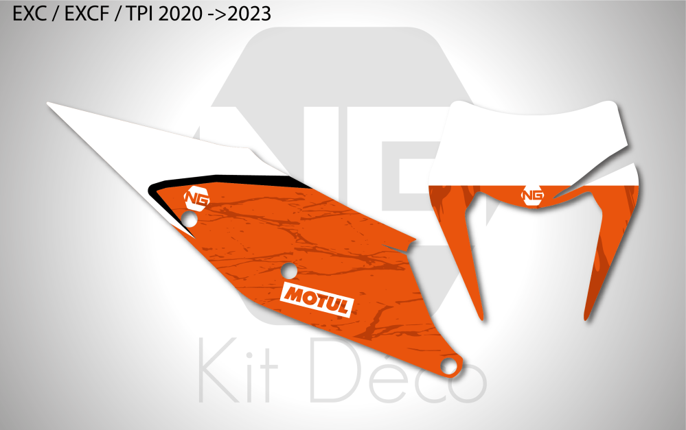 Plaque Phare Moto Runfarr Pour KTM EXC XCW - Noir, Compatible 125-500cc 2017-2018