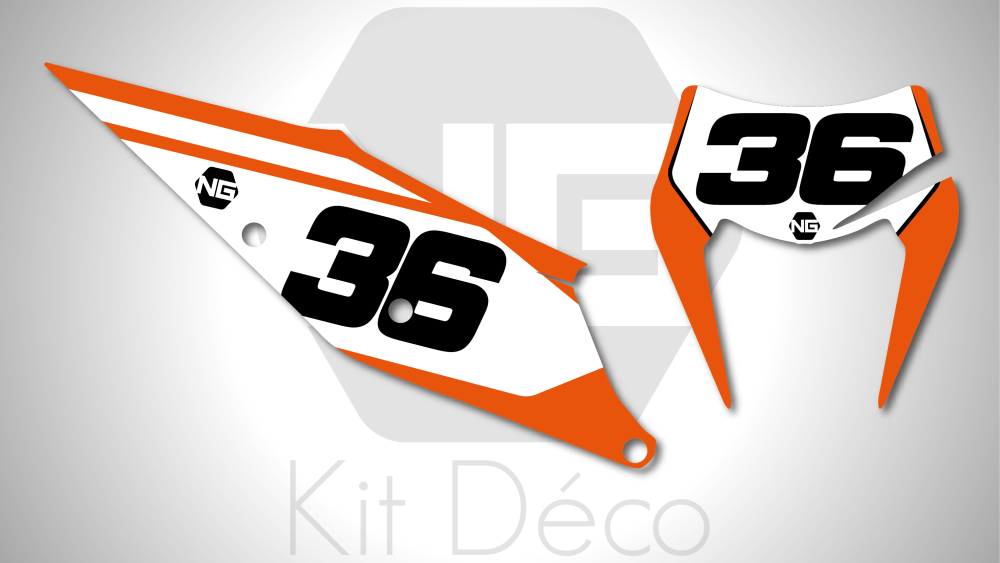 kit déco fond de plaque numéro ktm 125 250 300 350 450 500 exc excf tpi xcw 2020 2021 2022 2023 ng ori 23 decals stickers graphics autocollant adhesifs_Plan de travail 1