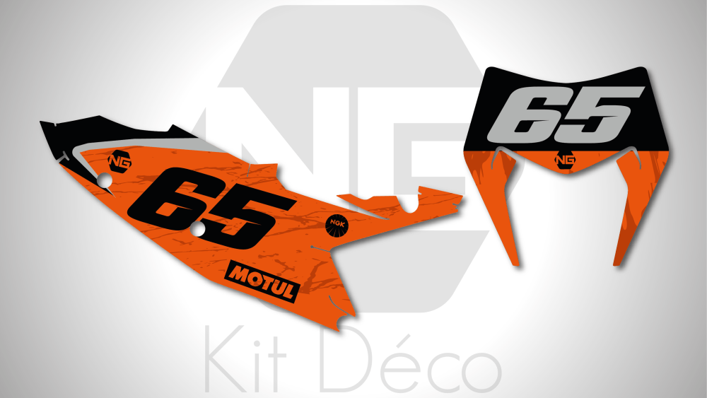 kit déco fond de plaque numéro ktm 125 250 300 350 450 500 exc excf tpi xcw 2024 2025 enduro ng marble 1 decals stickers graphics autocollant adhesifs_Plan de travail 1