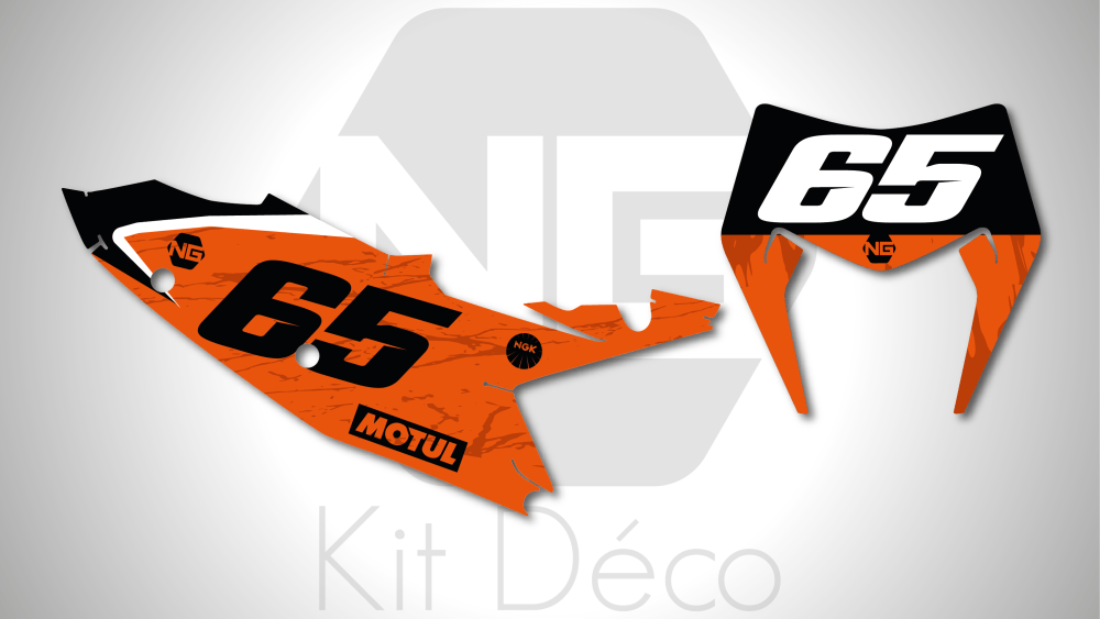 kit déco fond de plaque numéro ktm 125 250 300 350 450 500 exc excf tpi xcw 2024 2025 enduro ng marble 2 decals stickers graphics autocollant adhesifs_Plan de travail 1