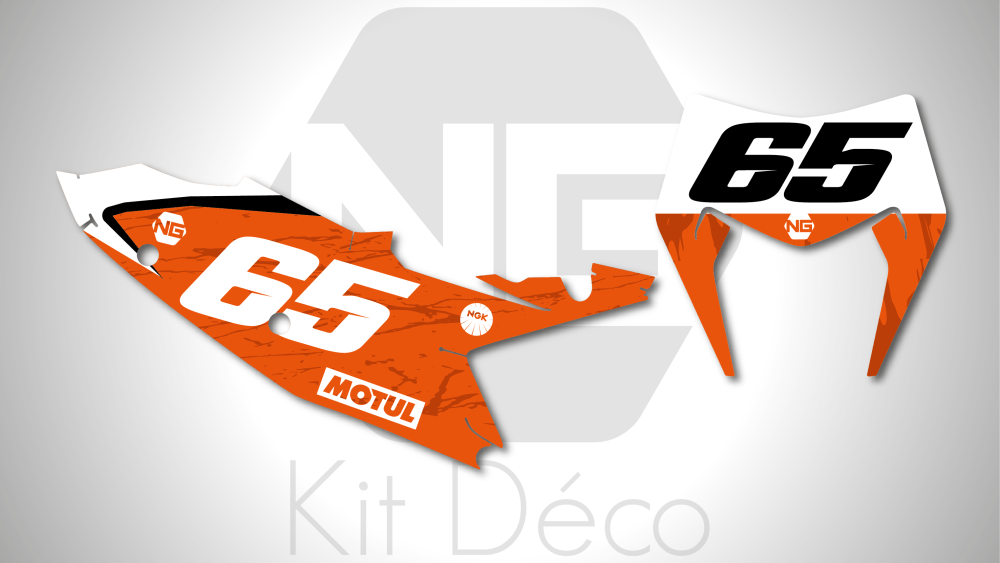 kit déco fond de plaque numéro ktm 125 250 300 350 450 500 exc excf tpi xcw 2024 2025 enduro ng marble 3 decals stickers graphics autocollant adhesifs_Plan de travail 1