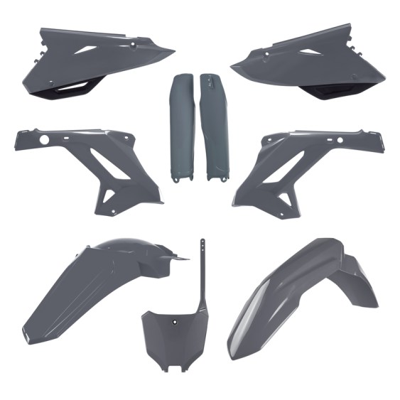 kit plastique polisport honda 125 250 cr 2002 2003 2004 2005 2006 2007 2008 2009 2010 2011 2012 restyle 2022 gris kit plast