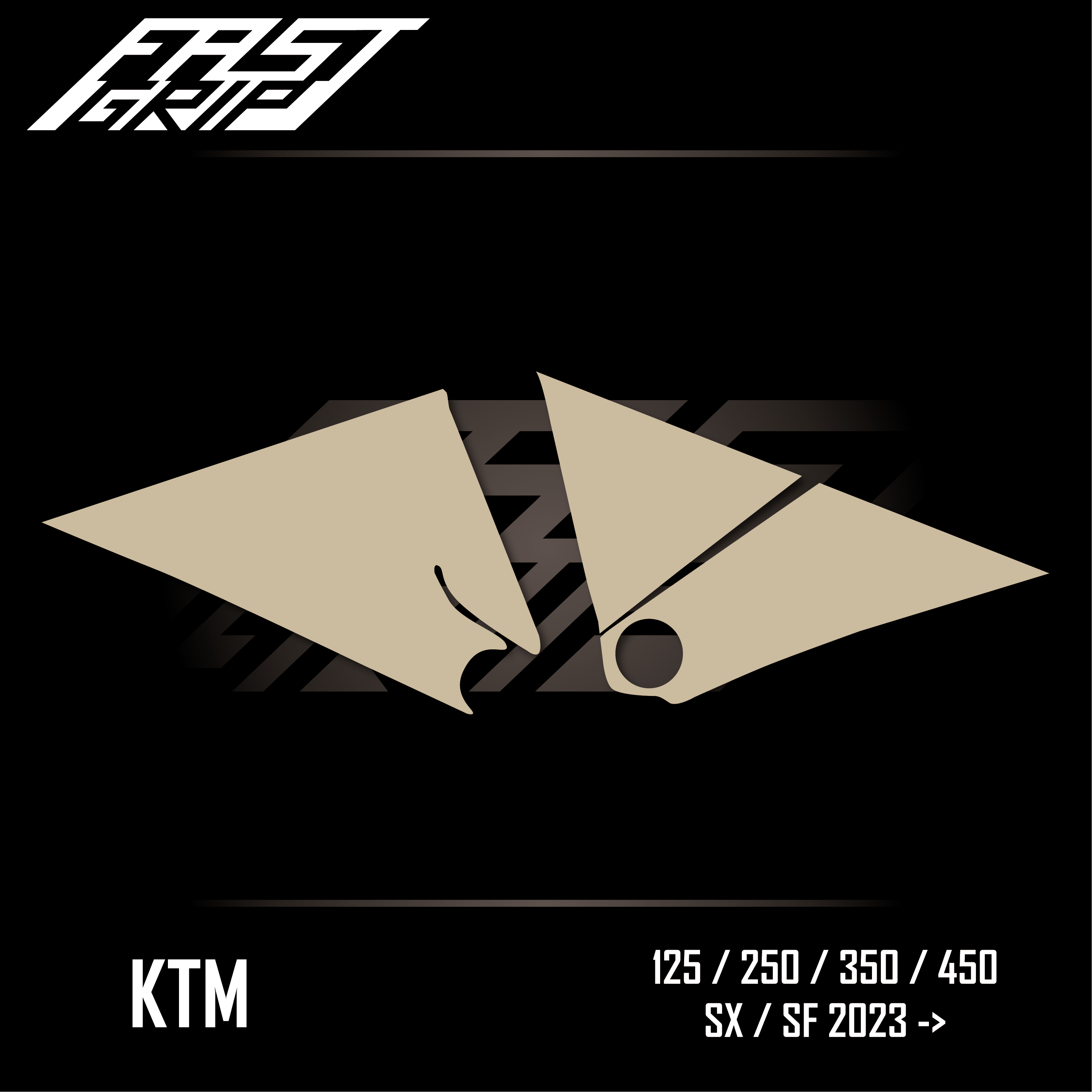Enjoy Mfg Seat Cover For KTM SX/SXF/XC 125 250 350 450 – 2023-2025, Black/White Ribs, 352 Logo