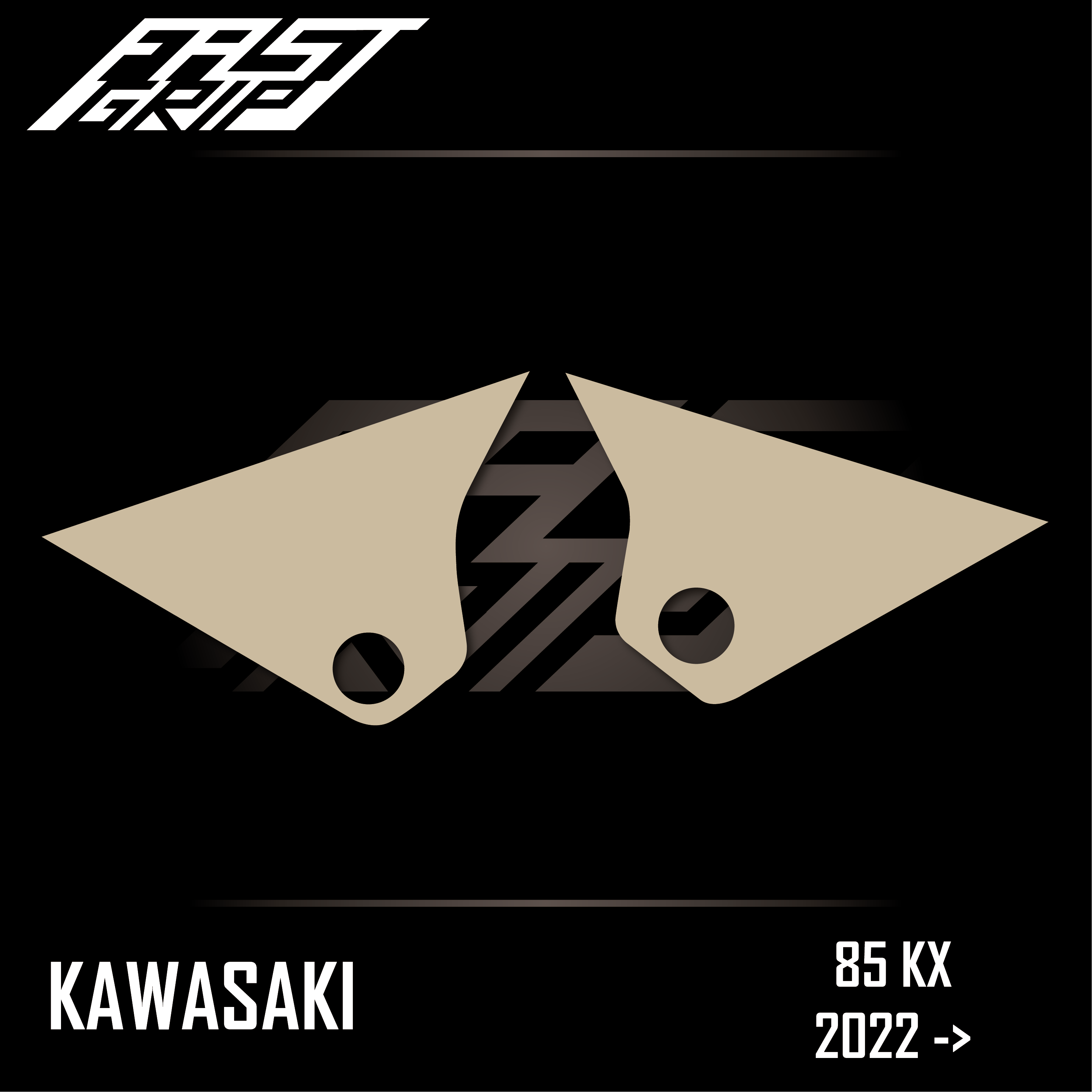 grip plaques latérales kawasaki 85 kx 2022 2023 2024 SOFT fast grip protections motocross_Plan de travail 1