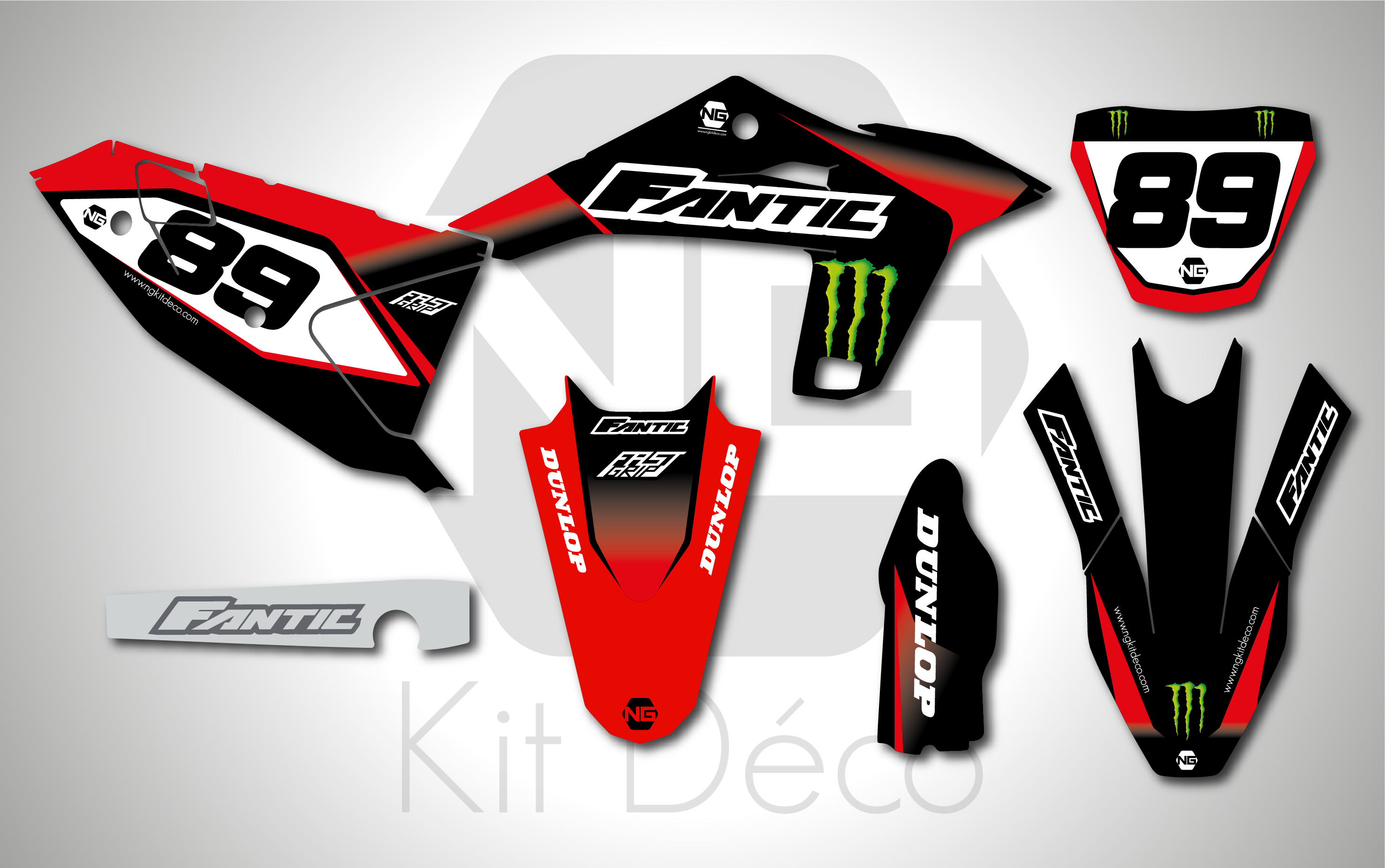 kit déco fantic 125 250 xx 2025 2026 2027 ng motocross drag séries mx decals stickers graphics autocollant adhesifs