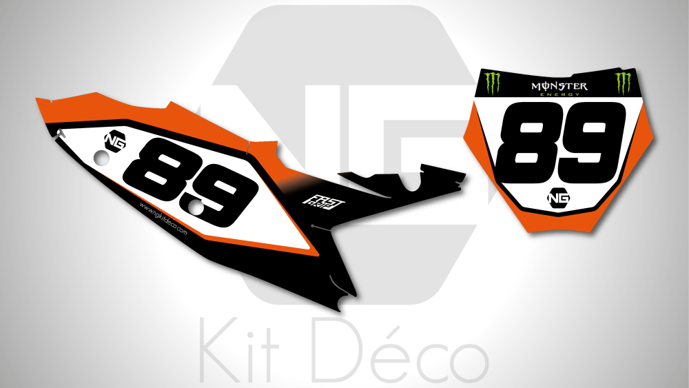 kit déco fond de plaque numéro 125 250 350 450 sx sxf 2023 2024 ktm motocross ng decals drag séries mx stickers graphics autocollant adhesifs_Plan de travail 1