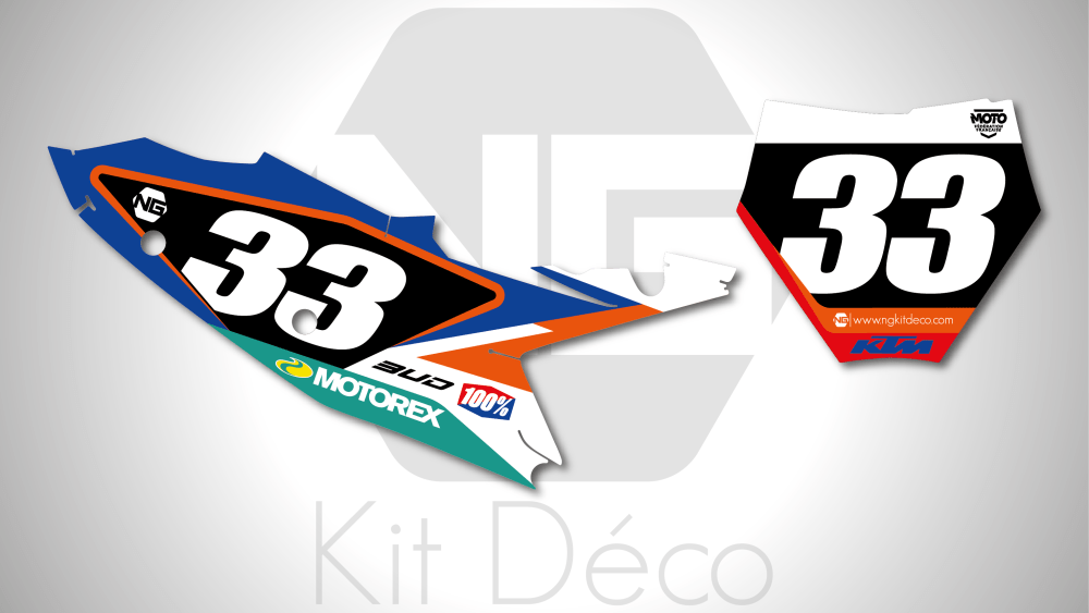 kit déco fond de plaque numéro 125 250 350 450 sx sxf 2023 2024 ktm motocross ng decals patriot mx stickers graphics autocollant adhesifs_Plan de travail 1