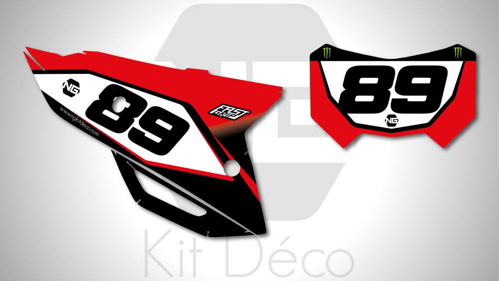 kit déco fond de plaque numéro 250 300 400 450 crf rx 2021 2022 2023 2024 honda enduro ng drag séries decals stickers graphics autocollant adhesifs_Plan de travail 1