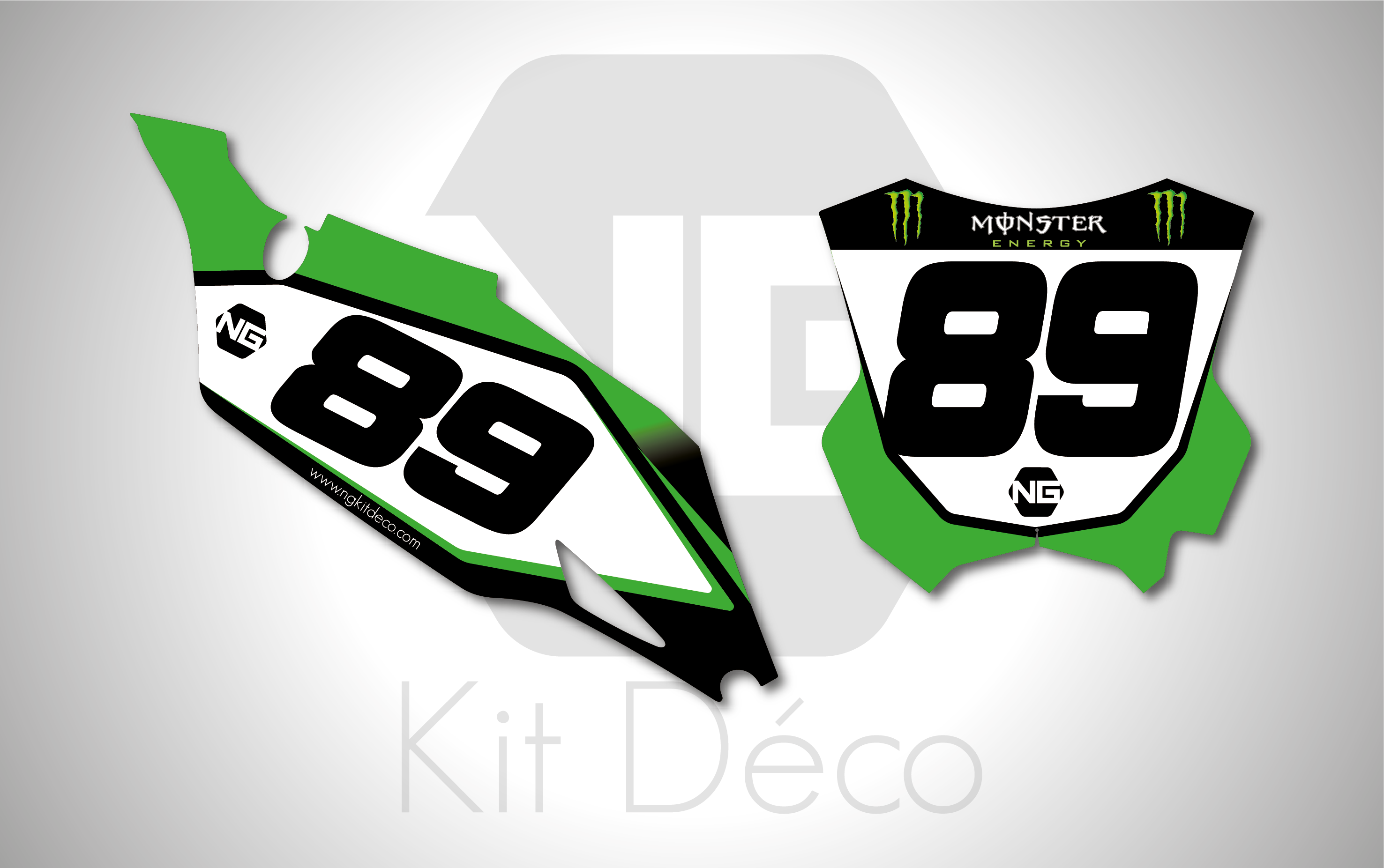 kit déco fond de plaque numéro kawasaki 250 450 kxf 2019 2020 2021 2022 2023 2024 motocross ng drag series mx decals stickers graphics autocollant adhesifs_Plan de travail 1