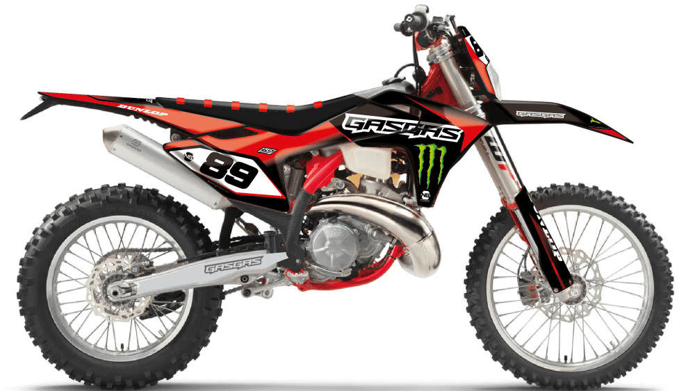kit déco gasgas 125 250 300 350 450 500 ec ecf 2024 enduro ng drag séries décals stickers graphics autocollant adhesifs montage_Plan de travail 1