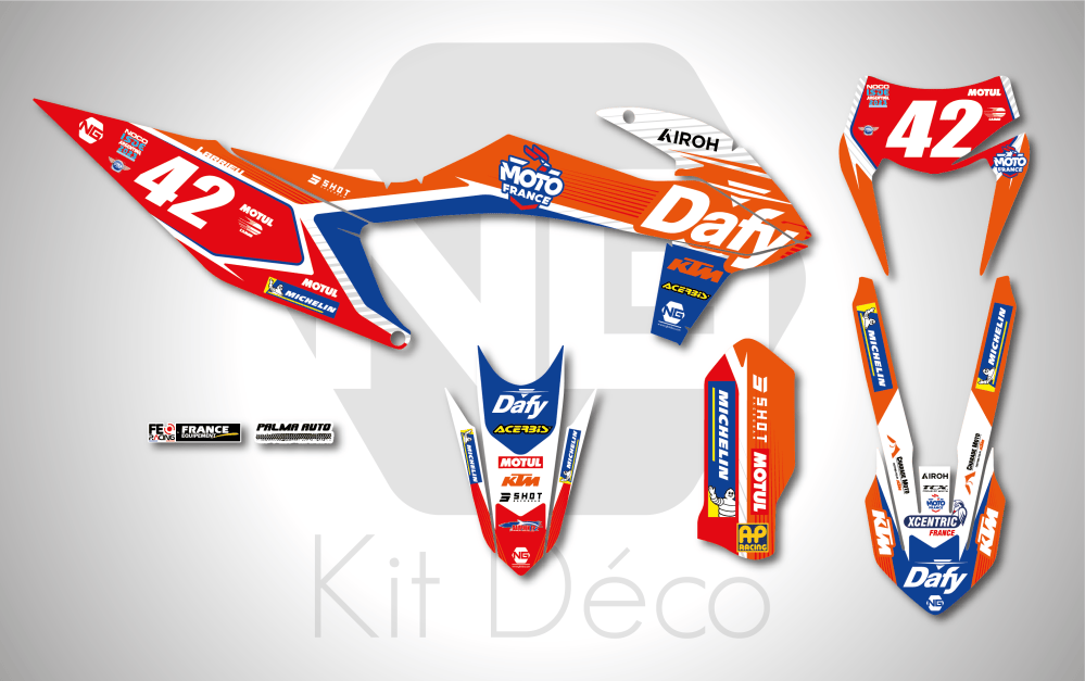 Blackbird Graphic Sticker Kit For KTM EXC 125 200 250 300 & EXCF 400 450 525 – 2005-2007, Made In Italy