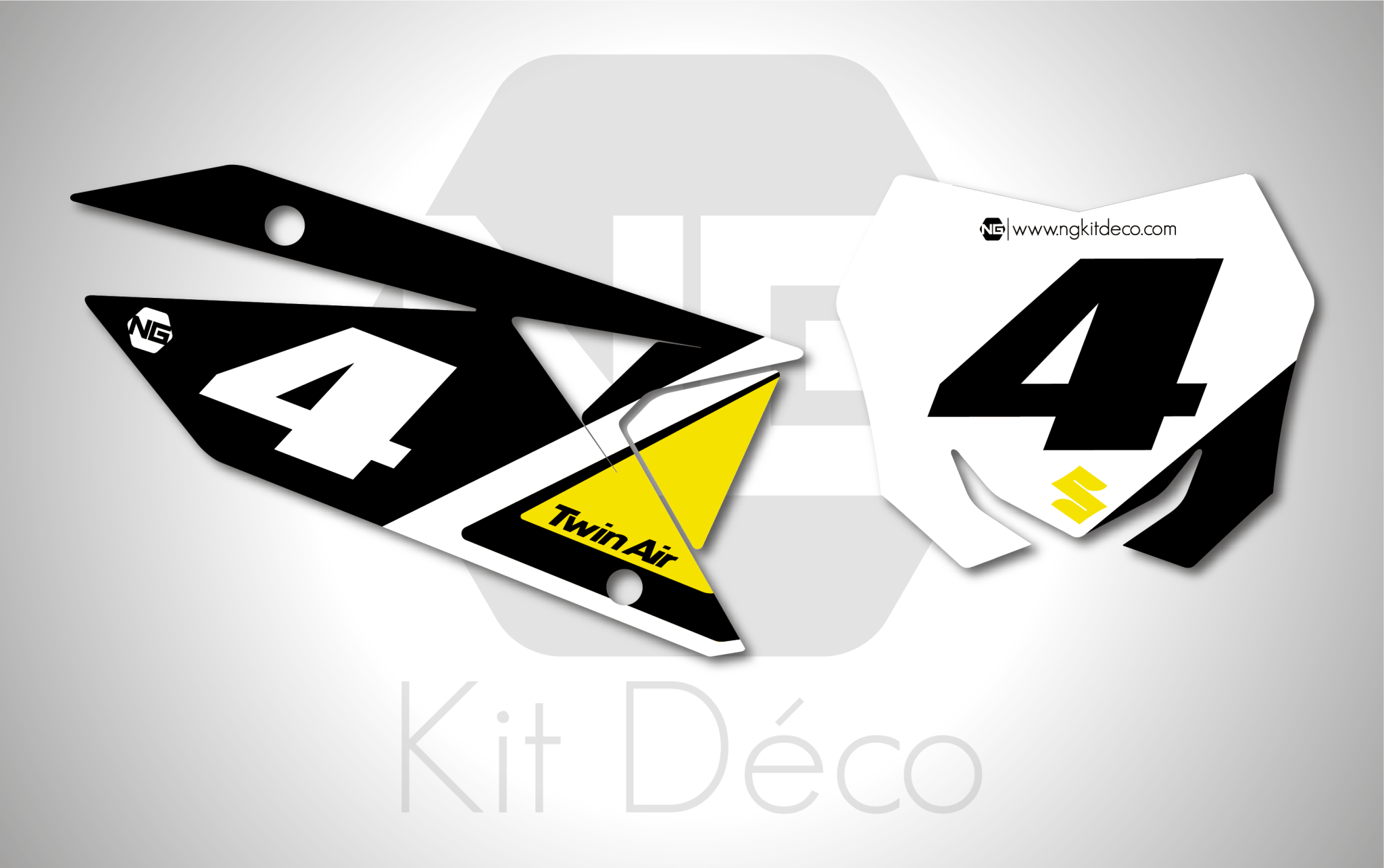 Kit Déco Fond De Plaque Numéro SUZUKI RM / RMZ VIBES Séries 2 65 70 85 - Foto 11