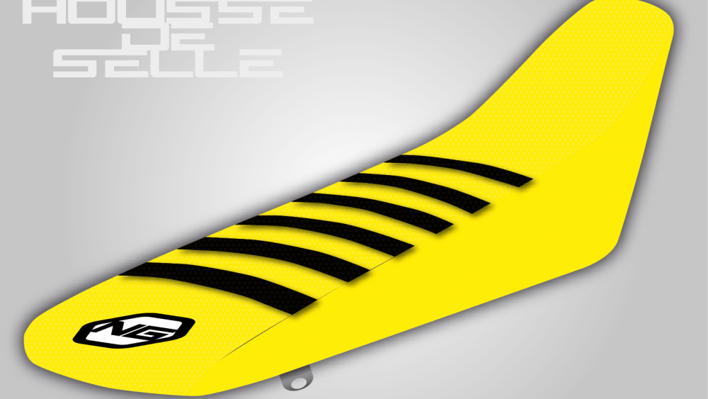 housse de selle husqvarna 50 65 85 125 250 350 450 tc fc te fe jaune noire ng seat cover-01