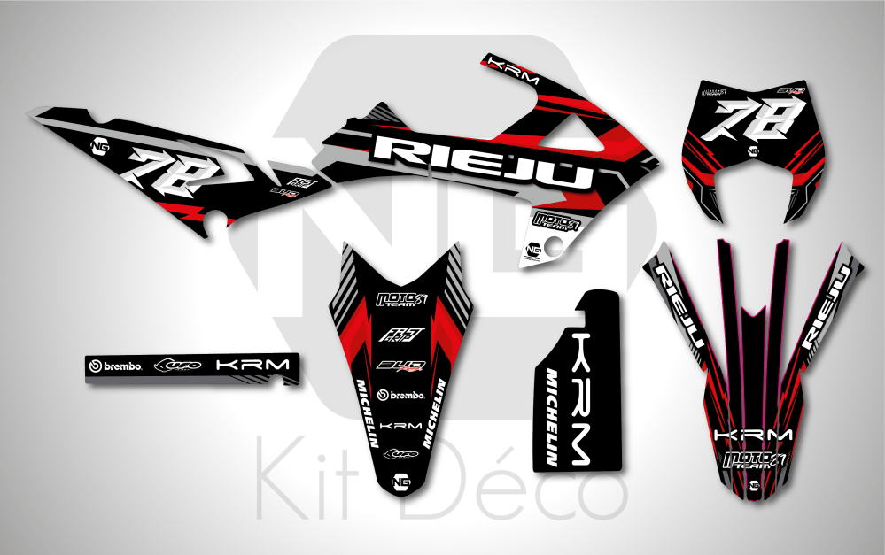 Kit déco RIEJU 50 MRT THUNDER Séries sm pro trophy