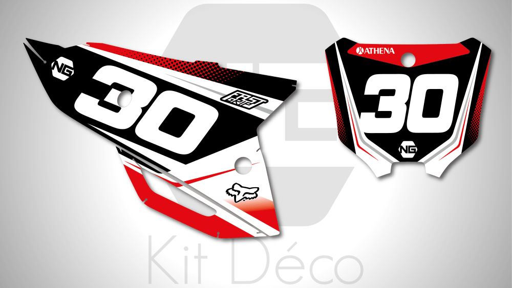 kit déco fond de plaque numéros 250 450 crf 2021 2022 2023 2024 honda motocross ng break séries mx decals stickers graphcis autocollant adhesifs_Plan de travail 1