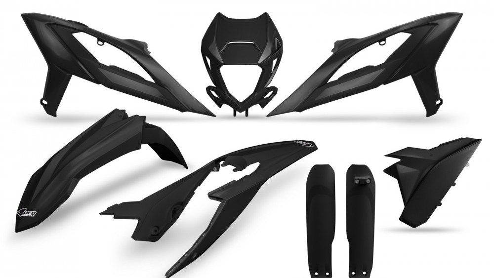 kit plastique full ufo beta 125 200 250 300 350 390 430 480 rr 2023 2024 enduro noir