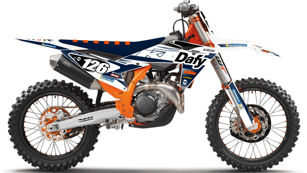 kit déco 125 250 350 450 sx sxf 2023 2024 ktm motocross ng decals dafy enduro team 2024 white édition mx stickers graphics autocollant adhesifs visuel_Plan de travail 1