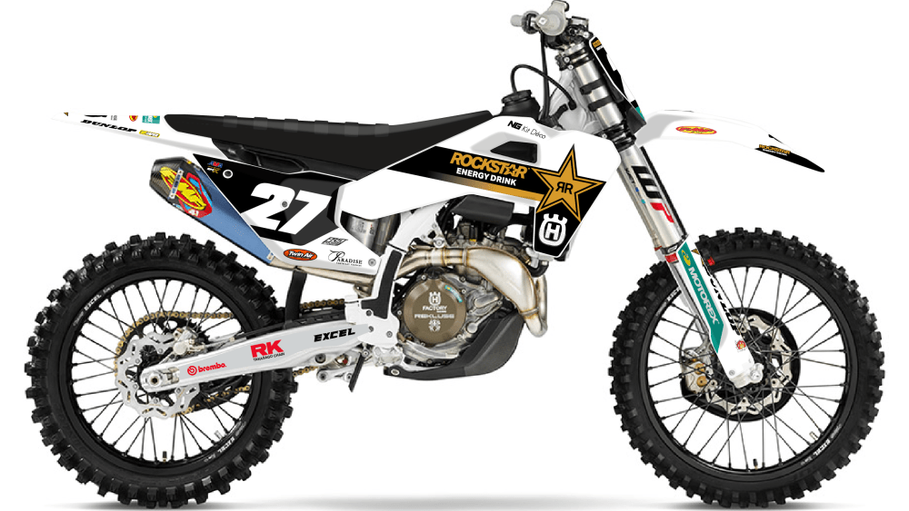 kit déco 50 65 85 125 150 250 300 350 450 TC fc 2026 2027 husqvarna ng factory team rockstar 2024 motocross graphics mx decals autocollant adhesifs visuel