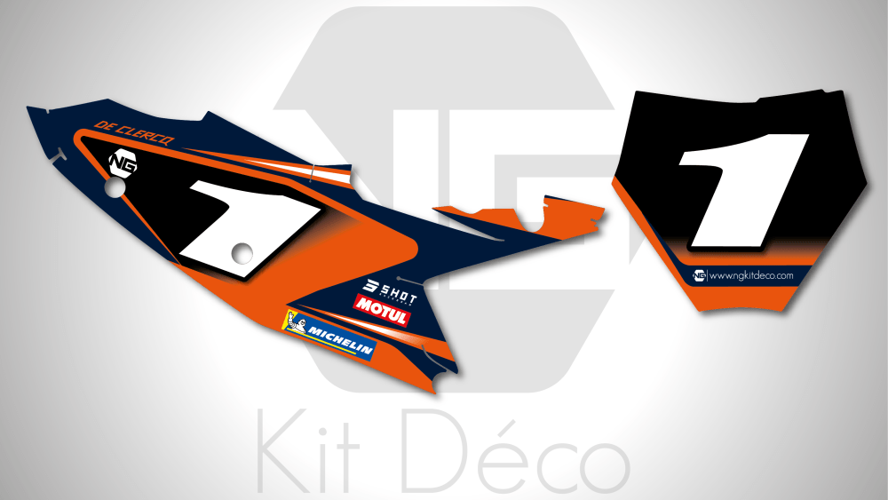 kit déco fond de plaques numéro 125 250 350 450 sx sxf 2023 2024 ktm motocross ng decals dafy enduro team 2024 mx stickers graphics autocollant adhesifs_Plan de travail 1