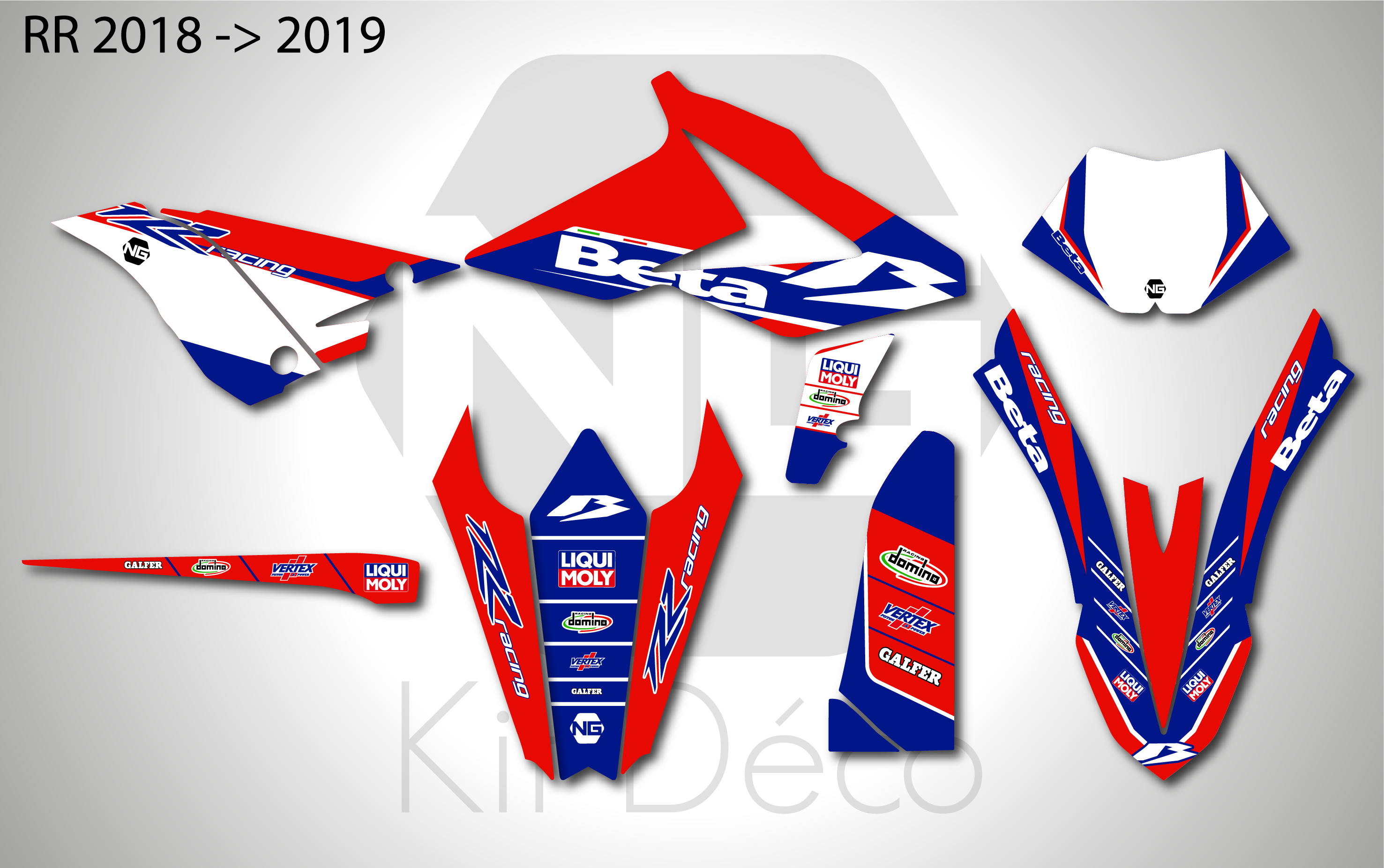 kit déco 125 200 250 300 350 390 430 480 rr 2018 2019 beta enduro ng factory racing team 2024 decals stickers graphics autocollant adhesifs