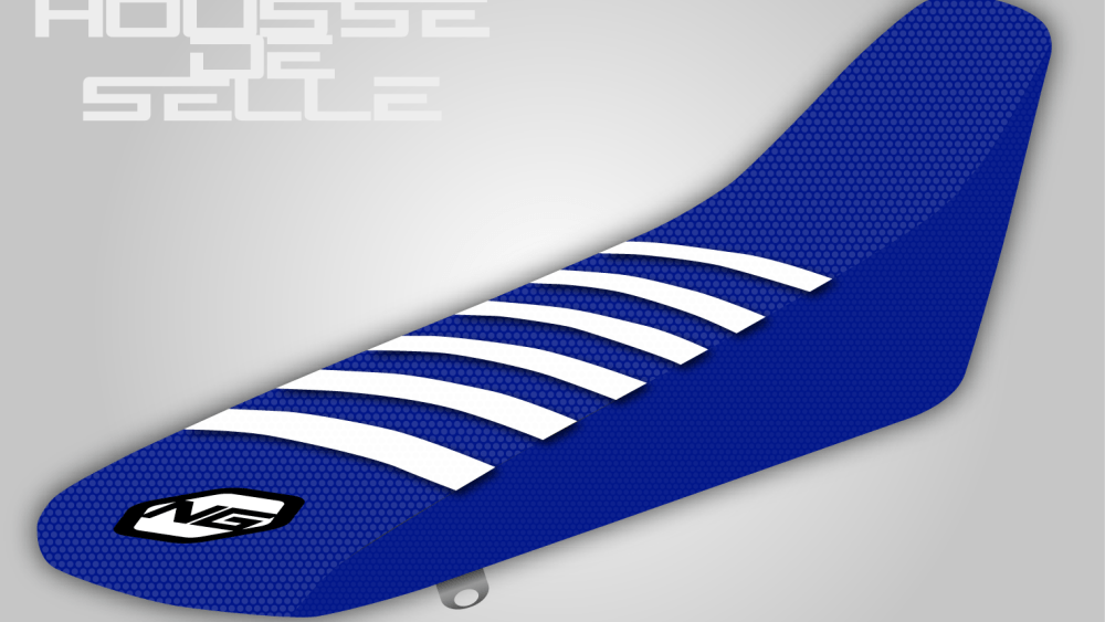 housse de selle honda crf rx 250 300 400 450 bleue blanche ng seat cover-01